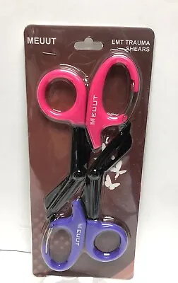 MEUUT 2-Pack Medical Scissors EMT Trauma Shears 7.5  Pink & Purple • $9.98
