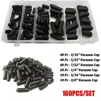 $29.59 • Buy 160pcs Carburetor & Vacuum Rubber Cap Plug Assortment 3/16 -3/8  Auto Repair Kit