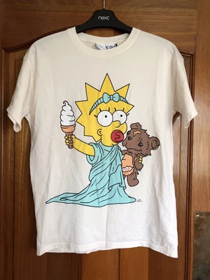 £6 • Buy Zara Kids Cream Simpson’s T Shirt (Maggie/Statue Of Liberty)-Age 11/12 Years