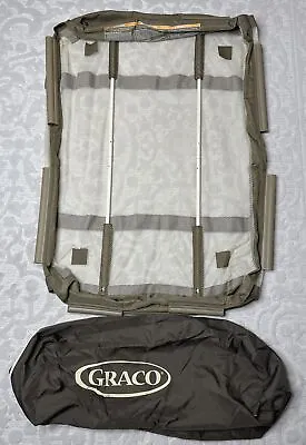 Graco Pack N Play Playpen Clip On Mesh Bassinet Insert & Poles & Case • $47.99