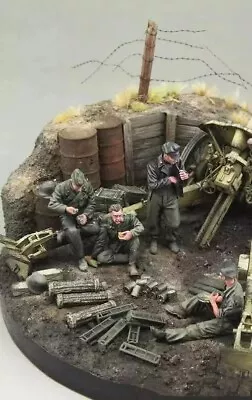 UK Shipping 1:35 Scale Unpainted Resin Figure German Infantry At Rest WW2 #191 • £8.95