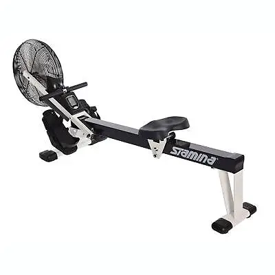 Stamina Cardio Exercise Foldable Fitness Air Rower Rowing Machine Black/White • $273.99