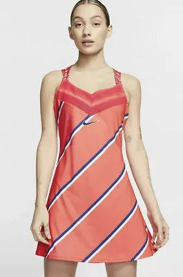 £45 • Buy Nike Women's Tennis Dress NikeCourt Slim Fit  Stripe - CI9225 644 -  (SMALL)