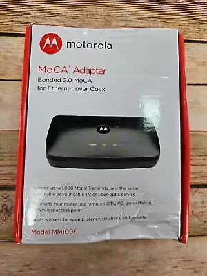 Motorola MoCA Adapter Bonded 2.0 MoCA For Ethernet Over Coax MM1000 • $46.90