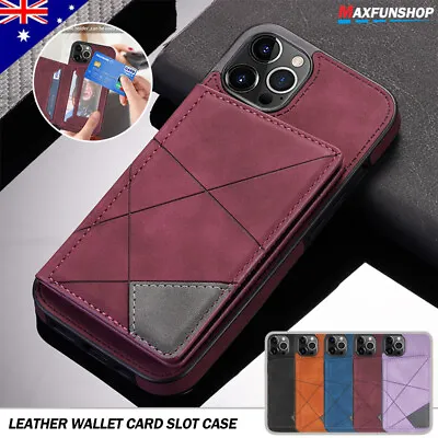 $15.99 • Buy For IPhone 14 13 12 11 Pro Max SE/8/7 Plus X Case Leather Wallet Card Slot Cover