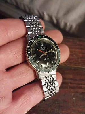  Vintage Zodiac Aerospace Automatic GMT Watch Not Running Parts Or Restoration • $123.50