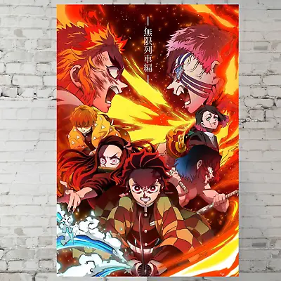 Demon Slayer Movie Poster Mugen Train Anime Poster - 11x17  Wall Art Trendy • $14.90