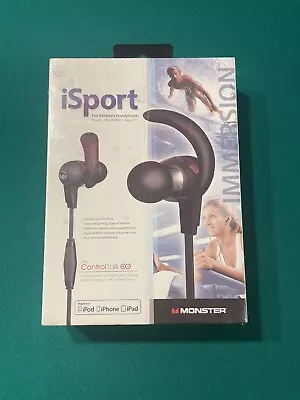 New Monster ISport Immersion In-Ear Headphones With ControlTalk 128694-00 Black  • $50