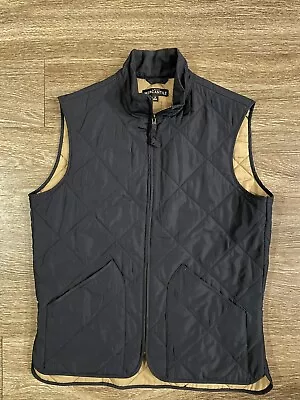 J Crew Mercantile Men’s Vest Navy Tan Size Small Zip Quilted Pockets • $24.99