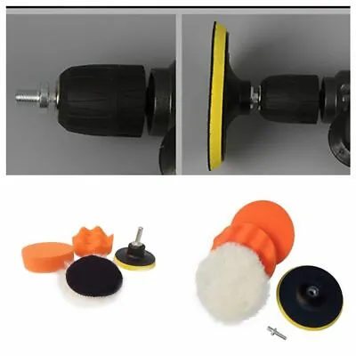£7.47 • Buy 5Pcs Buffer Polisher Drill Attachment Car Wheel Buffing Pad Polishing Mop Set