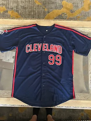 Ricky Vaughn Major League Jersey NEW Mens Large Blue Cleveland Indians • $54