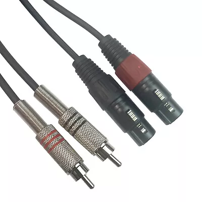 ACL Dual XLR Female To RCA Male Patch Cord HiFi Stereo Audio Connection Cable • $21.95