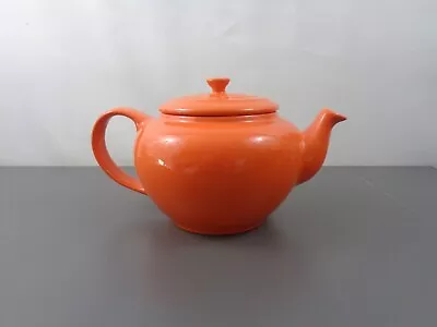 LE CREUSET STONEWARE TEAPOT ORANGE CLASSIC 1Ltr TEAPOT ROUND • £25