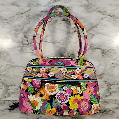Vera Bradley Va Va Bloom Floral Bowler Handbag - Retired Pattern- 10 Pocket  • $22.99