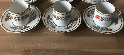 Raynaud Ceralene Vieux Chine Empire White Set Of 3 Demitasse Cups & Saucers • $30