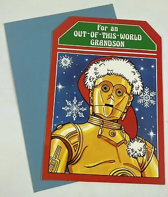 £18 • Buy Star Wars Vintage 1977 Grandson Happy Holidays Greetings Card,Drawing Board USA