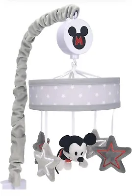 Disney Baby Mickey Mouse Musical Baby Mobile With Box Red/Gray Lambs & Ivy • $30