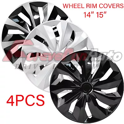 15  14  Snap On Full Rim Hub Caps Wheel Covers Fit R15 R14 Tire Set Of 4 • $39.99