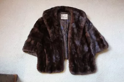 $63 • Buy Vtg Kashin Furs Buffalo Mink / Beaver ? Stole Real Fur Wrap