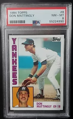 1984 Topps Don Mattingly Topps PSA 8 NM-MT RC Rookie Card • $35