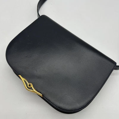 $296 • Buy Authentic Cartier Shoulder Crossbody Bag Leather Sapphire Vintage From Japan