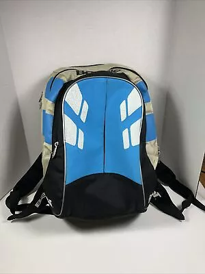 Babolat Backpack Tennis Racquet Bag Ventilated Compartment Blue Black White Grey • $48.50