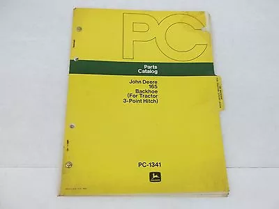 John Deere Planter 165 Backhoe Parts Catalog For 3-Point Hitch Tractor  • $20