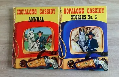 HOPALONG CASSIDY Annual/Stories No 3 Vintage Hardback Bundle X 2 (1950's Era) • £12.50
