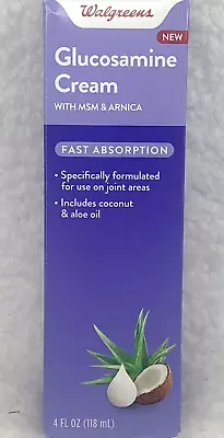 Walgreens Glucosamine Cream With MSM & Arnica 4 Oz. Fast Absorption • $14.95