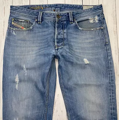 £68.99 • Buy Mens DIESEL Larkee-T Jeans W34 L34 Blue Regular Straight Wash 0075N 🇮🇹