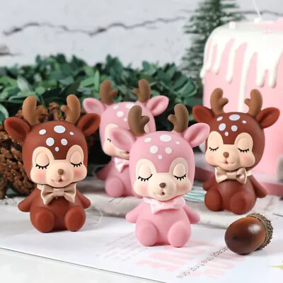 2pcs Deer Desktop Decor Creative Deer Cake Decor For Home Cake Car • $12.59