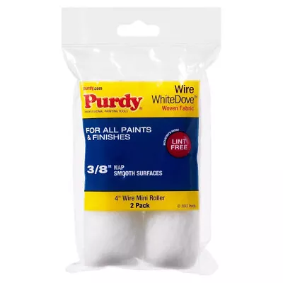 Purdy White Dove Wire Mini 4  X 3/8  Nap 2 Pack Roller Covers 140606042 • $10.94