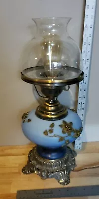 VTG 1971 Hurricane Lamp Embossed  L&L WMC Two Lights & Multiple Settings • $71