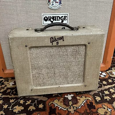 Vintage 1955 Gibson GA9 Tan 5C1 USA Valve Amplifier Combo *1950s* W/ Schematic • $1383.26