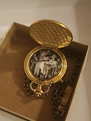 50th ANNIVERSARY Elvis PRESLEY Hound Dog Pocket Watch With Sound Need Batteries  • $90