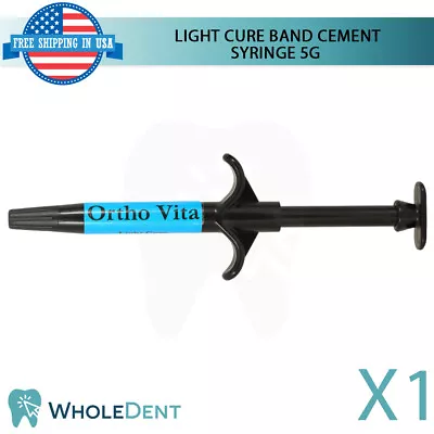 Orthodontic Dental Light Cure Band Cement Syringe Blue Composite 5g Ortho Vita • $33