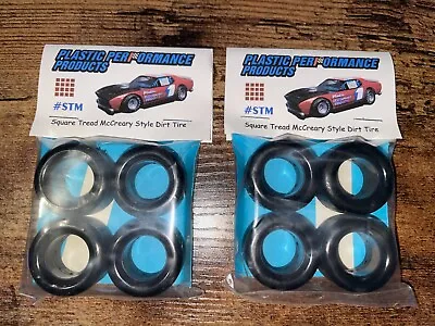 #STM SQUARE TREAD MCCREARY STYLE TIRES 2 Pack-New-PPP 1:24 Scale Free Shipping • $19.50