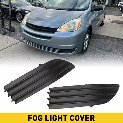 For 2004-05 Toyota Sienna Fog Light Cover Front Left & Right Side Pair Black US • $14.99