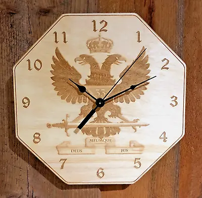 Masonic  Scottish Rite 33 Deg  10  Wall Clock - Wood - Laser Crafted Gift 2      • $59.95