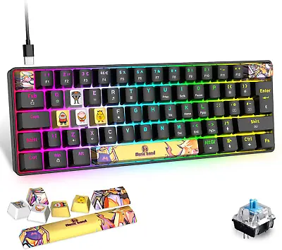 $51.83 • Buy Gaming Keyboard Wired 60% Mini UK Layout RGB Mechanical For PC Laptop PS4 Xbox