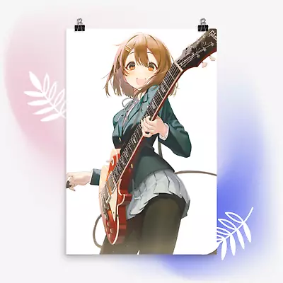 K-on Yui Kawaii Anime Girl Premium Luster Poster (U.S Shipped) • $44