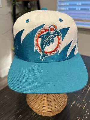 VTG 90s Miami Dolphins Logo 7 Proline Shark Tooth SnapBack Hat • $140