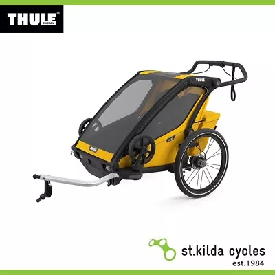 Thule Chariot Sport 2-Seat Multisport Bike Trailer 10201024AU - Spectra Yellow • $3167.16