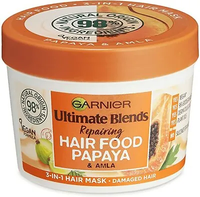 Garnier Ultimate Blends Hair Food Papaya 3-in-1 Damaged Mask Treatment 390ml • £5.50