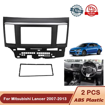 For Mitsubishi Lancer FASCIA KIT Fascia Panel Surround Double-DIN 07-13 CJ ES EV • $51.50