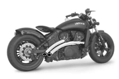 Freedom Radical Radius Full Exhaust System Chrome Blk Indian Scout 15-20 • $1044.99