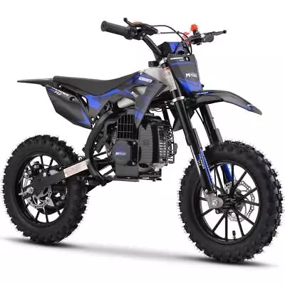 MotoTec Thunder 50cc 2-Stroke Kids Gas Dirt Bike - Blue ✅ • $469