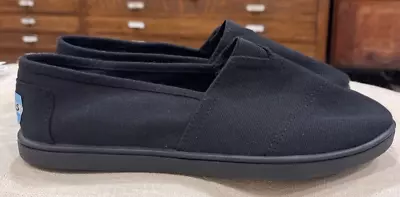 Women's TOMS Black Casual Flat Canvas Shoes. Size US 8. NWOT. No Box. • $8.99