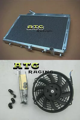 Aluminum Radiator+Fan For Mazda 323 BG GTX GTR Familia Protege FORD TX3 89-94 MT • $122.02