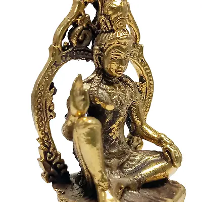 Narayana Vishnu Brass Statue Mahavishnu Hinduism God Of Protector Religious Idol • $34.98